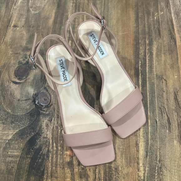 Steve Madden Shoes - Steve Madden Nude Pink Heeled Sandals Size 6.5